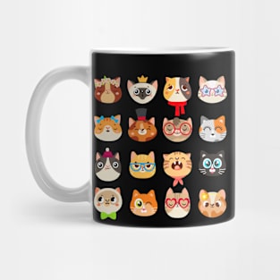 Cute Cat Faces Mug